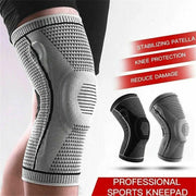 Blue Knee Brace Knee Compression Sleeve Professional Sports Silicone Knee Support - L V528-KNEESUPPORT-BLUE-L-726028