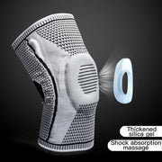 Blue Knee Brace Knee Compression Sleeve Professional Sports Silicone Knee Support - L V528-KNEESUPPORT-BLUE-L-726028