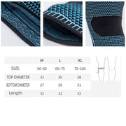 Red Knee Brace Knee Compression Sleeve Professional Sports Silicone Knee Support - XL V528-KNEESUPPORT-RED-L-892413
