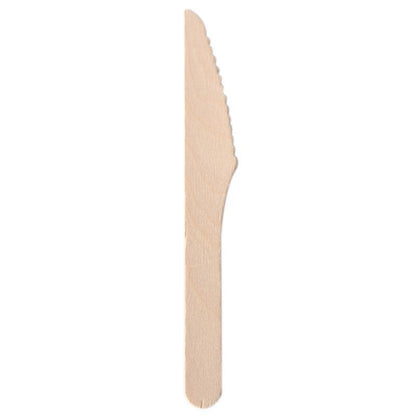 Wooden Cutlery Set Disposable Bamboo Wood Bulk Buy Forks Spoons Knives Party - 100PCS Knives V528-KNIFE-100PCS-6445501