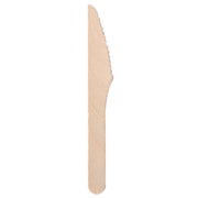Wooden Cutlery Set Disposable Bamboo Wood Bulk Buy Forks Spoons Knives Party - 100PCS Knives V528-KNIFE-100PCS-6445501