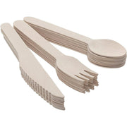 Wooden Cutlery Set Disposable Bamboo Wood Bulk Buy Forks Spoons Knives Party - 100PCS Knives V528-KNIFE-100PCS-6445501