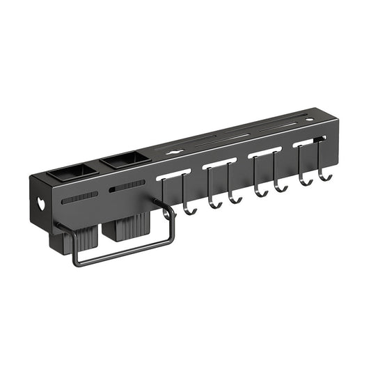 Stainless Steel Kitchen Utensil Storage Rack Organiser Knife Pan Holder Shelves V528-KNIFE-REST-BLACK-40CM-116441