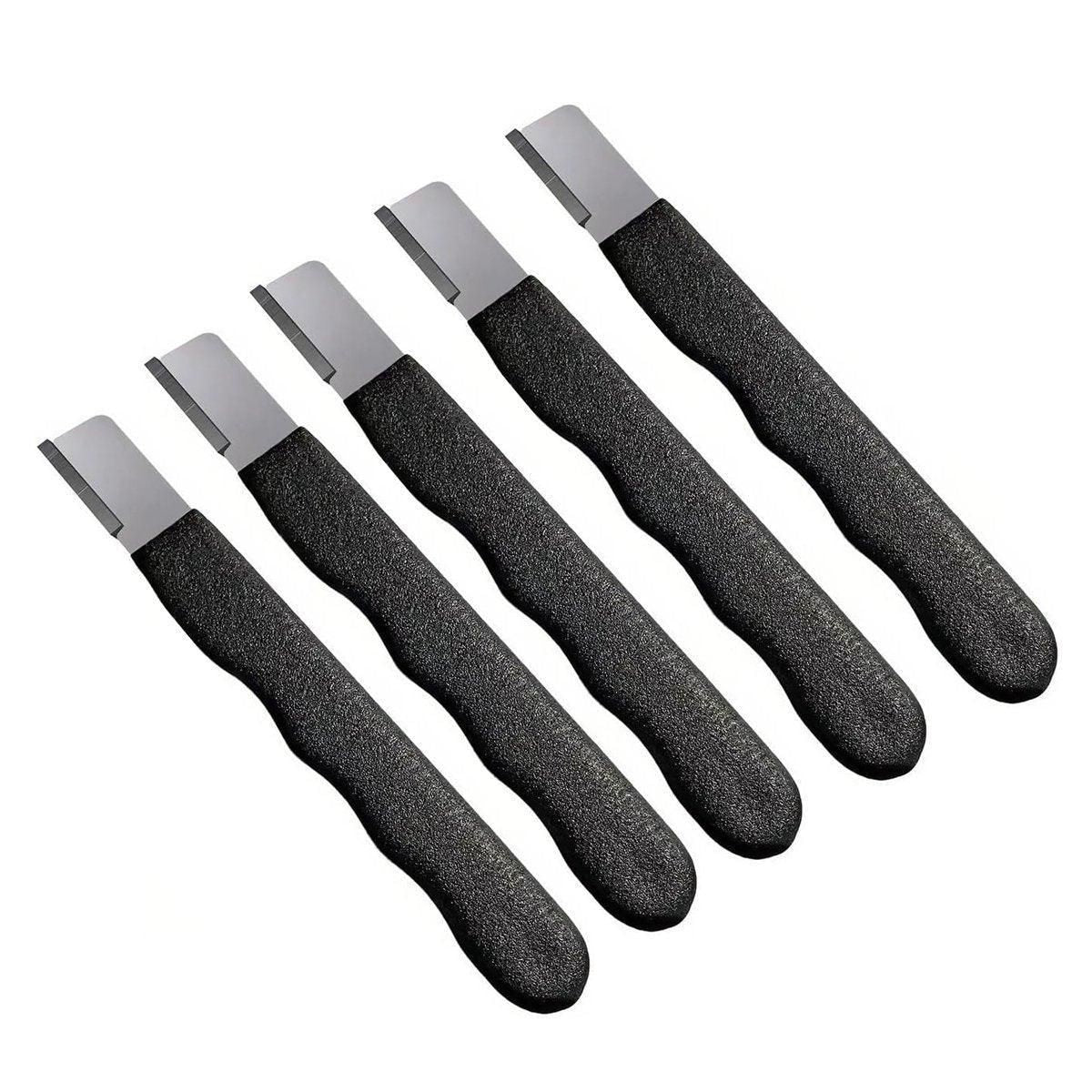5pcs Handheld Garden Tool Knife Sharpener Quick Pocket Blade Carbide Sharpener - Black V528-KNIFE-SHARPENER-5PCS-BLACK-142954