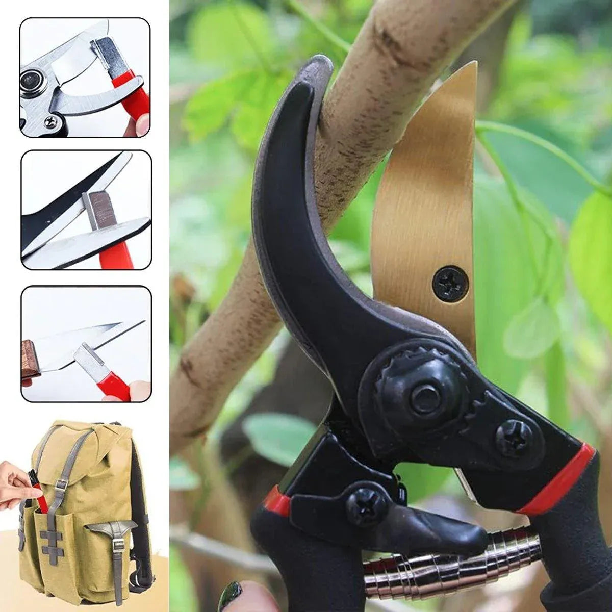 5pcs Handheld Garden Tool Knife Sharpener Quick Pocket Blade Carbide Sharpener - Black V528-KNIFE-SHARPENER-5PCS-BLACK-142954