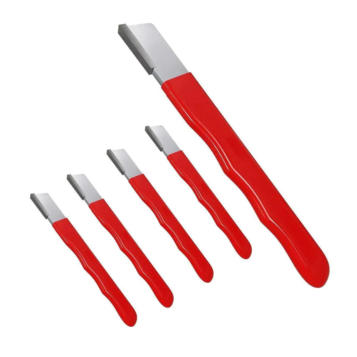 5pcs Handheld Garden Tool Knife Sharpener Quick Pocket Blade Carbide Sharpener - Red V528-KNIFE-SHARPENER-5PCS-RED-607233