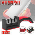 Au Knife Sharpener 3 Stage Kitchen Diamond Sharp Knives Scissor Sharpening Tool V528-KNIFESHARPENING-REDBLACK-54224