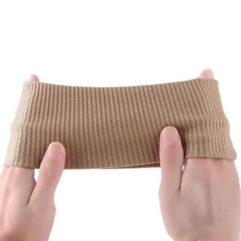 Women Headband Solid Wide Turban Knitted Cotton Hairband Girls Elastic Hair Band - Dark Grey V528-KNITTING-DARKGREY628878