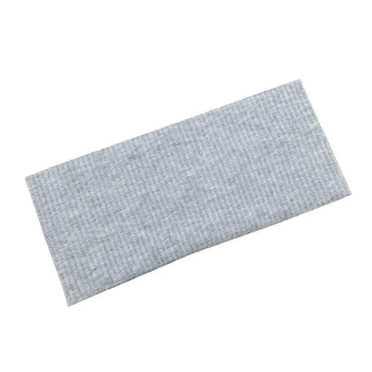 Women Headband Solid Wide Turban Knitted Cotton Hairband Girls Elastic Hair Band - Light Grey V528-KNITTING-GREY-384562