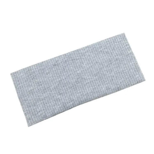 Women Headband Solid Wide Turban Knitted Cotton Hairband Girls Elastic Hair Band - Light Grey V528-KNITTING-GREY-384562
