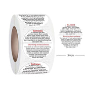 500PCS Candle Warning Labels Roll Round Stickers for Jars Wax Melts Containers V528-KNITTINGNEEDLES-377856
