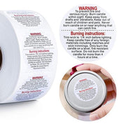 500PCS Candle Warning Labels Roll Round Stickers for Jars Wax Melts Containers V528-KNITTINGNEEDLES-377856