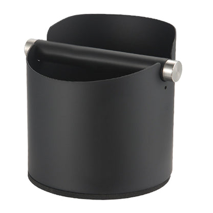 Stainless Steel Coffee Grounds Knock Box Round Tap Bucket for Household Espresso - Black V528-KNOCK-BOX-04-2-122104