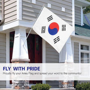 Large South Korea Flag Heavy Duty Outdoor Korean 90 X 150 CM - 3ft x 5ft V528-KOREAFLAG-38927