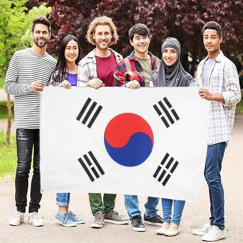 Large South Korea Flag Heavy Duty Outdoor Korean 90 X 150 CM - 3ft x 5ft V528-KOREAFLAG-38927
