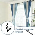 2X Bracket Hang Curtain Rod Holders Single Hook Tap Right Into Window Frame Rod V528-KWIK-HANG-2PCS-655241