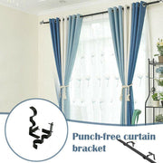 2X Bracket Hang Curtain Rod Holders Single Hook Tap Right Into Window Frame Rod V528-KWIK-HANG-2PCS-655241