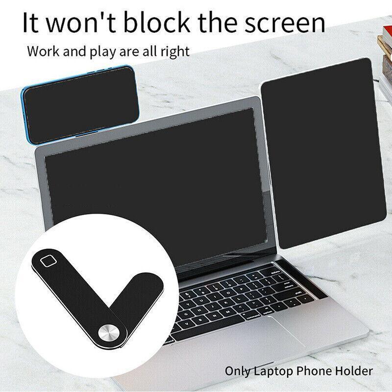 Side Mount Clip Phone Holder for Laptop Adjustable Portable Screen Bracket - Pink V528-KZZJ-PINK-564896