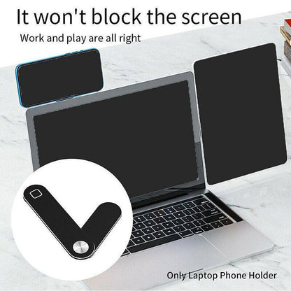 Side Mount Clip Phone Holder for Laptop Adjustable Portable Screen Bracket - Pink V528-KZZJ-PINK-564896