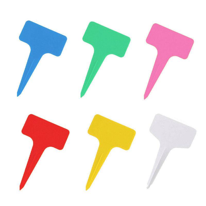 T-Type Plant Labels Flexible Plastic Garden Tags Nursey Seeding Marker Pen White - Green V528-LABEL-6-10-GREEN50PCS-92818