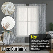 Elegant Lace Curtain Bedroom Window Door Screen Privacy Window Decor - 75*100cm V528-LACE-CURTAINS-75-100-992420