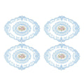 4 Pack Retro Lace Oval Placemats 31x42cm French Crochet Doilies 4 Colors Set - Sky Blue V528-LACE-PLACEMAT-SKY-BLUE-4PCS-830327