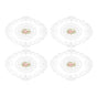 4 Pack Retro Lace Oval Placemats 31x42cm French Crochet Doilies 4 Colors Set - White V528-LACE-PLACEMAT-WHITE-4PCS-909133