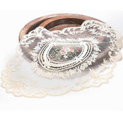 4 Pack Retro Lace Oval Placemats 31x42cm French Crochet Doilies 4 Colors Set - White V528-LACE-PLACEMAT-WHITE-4PCS-909133