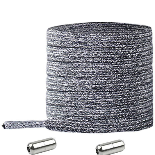 No Tie Locked Elastic Shoelace Shoe Lace Lazy Laces Sneakers Sports - NO.16 Sliver V528-LACES-NO-13SILVER-56734