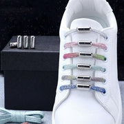 No Tie Locked Elastic Shoelace Shoe Lace Lazy Laces Sneakers Sports - NO.22 Silver Grey V528-LACES-NO-19SILVERGREY-12383