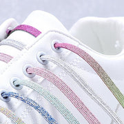 No Tie Locked Elastic Shoelace Shoe Lace Lazy Laces Sneakers Sports - NO.22 Silver Grey V528-LACES-NO-19SILVERGREY-12383