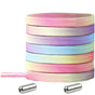 No Tie Locked Elastic Shoelace Shoe Lace Lazy Laces Sneakers Sports - NO.4 Rainbow Pink V528-LACES-NO-4RAINBOWPINK-47730