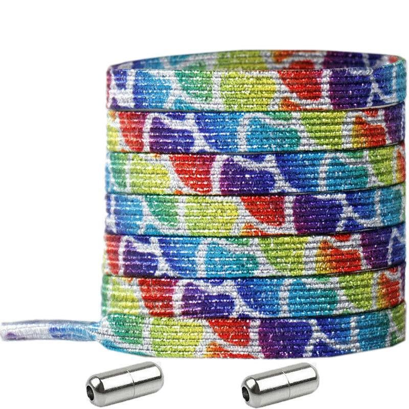 No Tie Locked Elastic Shoelace Shoe Lace Lazy Laces Sneakers Sports - NO.5 Rainbow Scales V528-LACES-NO-5RAINBOWSCALES-93644