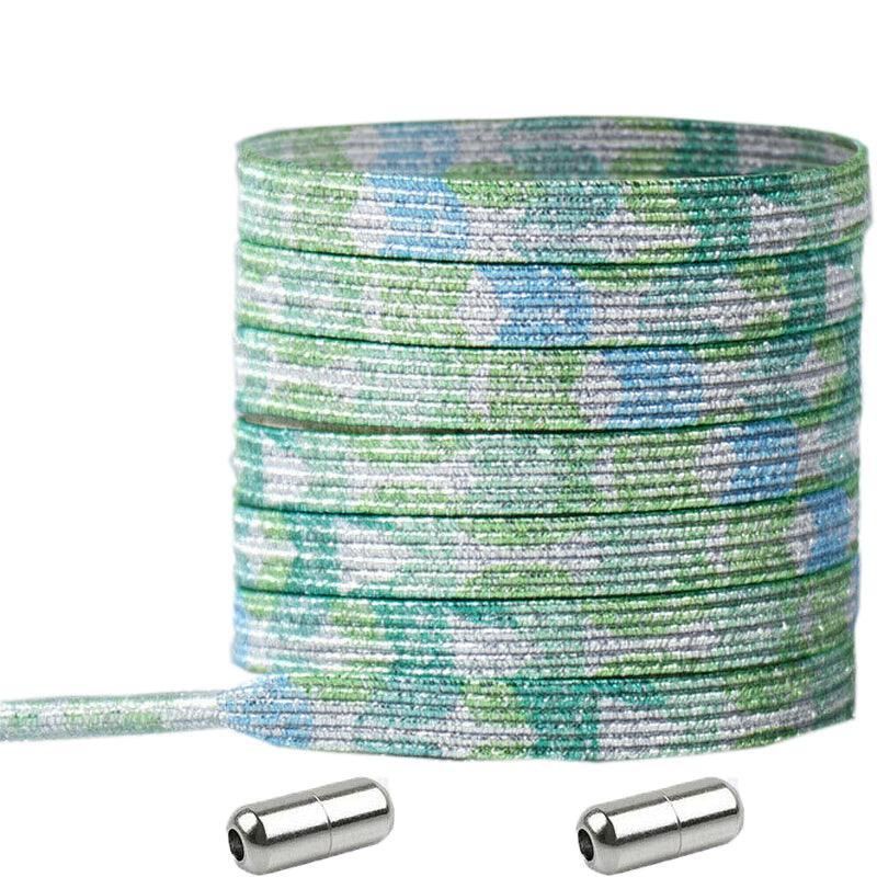 No Tie Locked Elastic Shoelace Shoe Lace Lazy Laces Sneakers Sports - NO.7 Bamboo Green V528-LACES-NO-6BAMBOOGREEN-63648