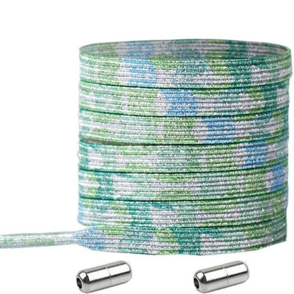 No Tie Locked Elastic Shoelace Shoe Lace Lazy Laces Sneakers Sports - NO.7 Bamboo Green V528-LACES-NO-6BAMBOOGREEN-63648