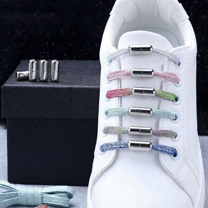 No Tie Locked Elastic Shoelace Shoe Lace Lazy Laces Sneakers Sports - NO.9 Snake Print V528-LACES-NO-7SNAKEPRINT-86060