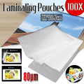 100 Pack A4 Laminator Laminating Pouches Laminate Sheets 80 micron 22x 30.7mm V528-LAMINATESHEETS-100SHEETS-322839
