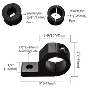 1 Pair Light Clip Fixing Bracket for Car Motorcycle Spotlights Mounting Shelf V528-LAMP-CLAMP-3-227165