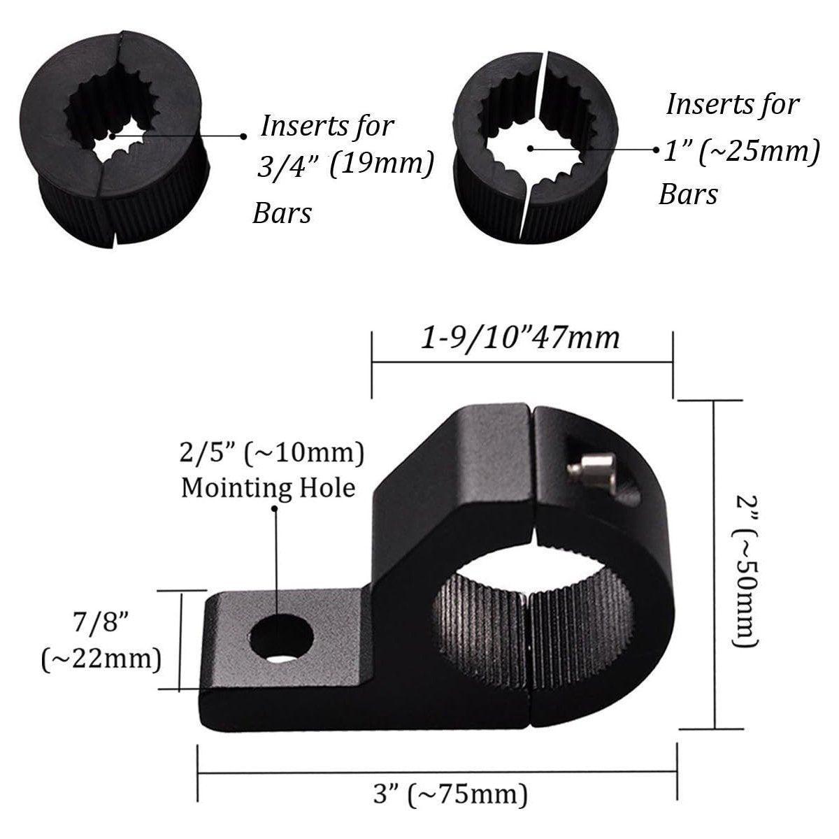 1 Pair Light Clip Fixing Bracket for Car Motorcycle Spotlights Mounting Shelf V528-LAMP-CLAMP-3-227165