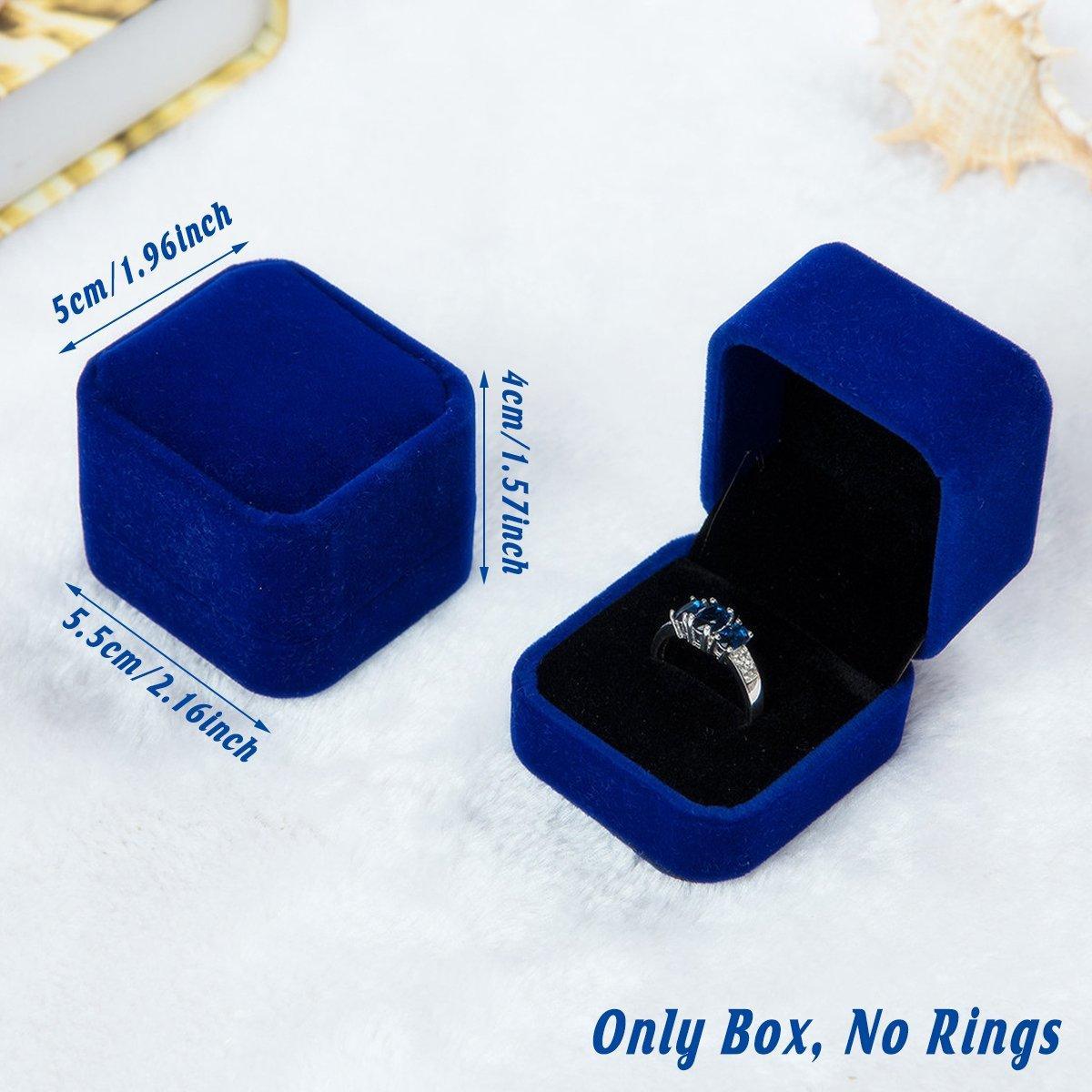 10X Flannel Ring Jewelry Earring Ring Jewelry Boxes Exquisite Gift Organizer - Apricot V528-LANNEL-BOX-10PCS-APRICOT-655724