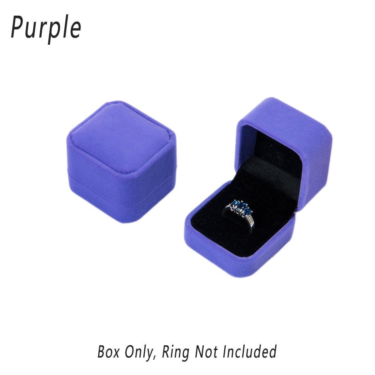 10X Flannel Ring Jewelry Earring Ring Jewelry Boxes Exquisite Gift Organizer - Apricot V528-LANNEL-BOX-10PCS-APRICOT-655724