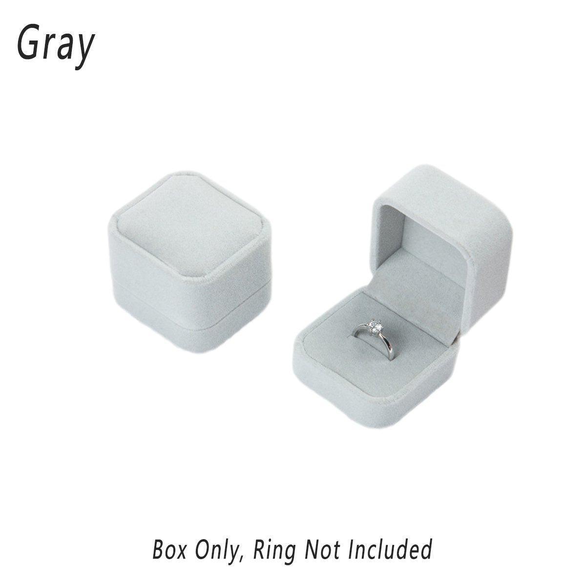10X Flannel Ring Jewelry Earring Ring Jewelry Boxes Exquisite Gift Organizer - Apricot V528-LANNEL-BOX-10PCS-APRICOT-655724