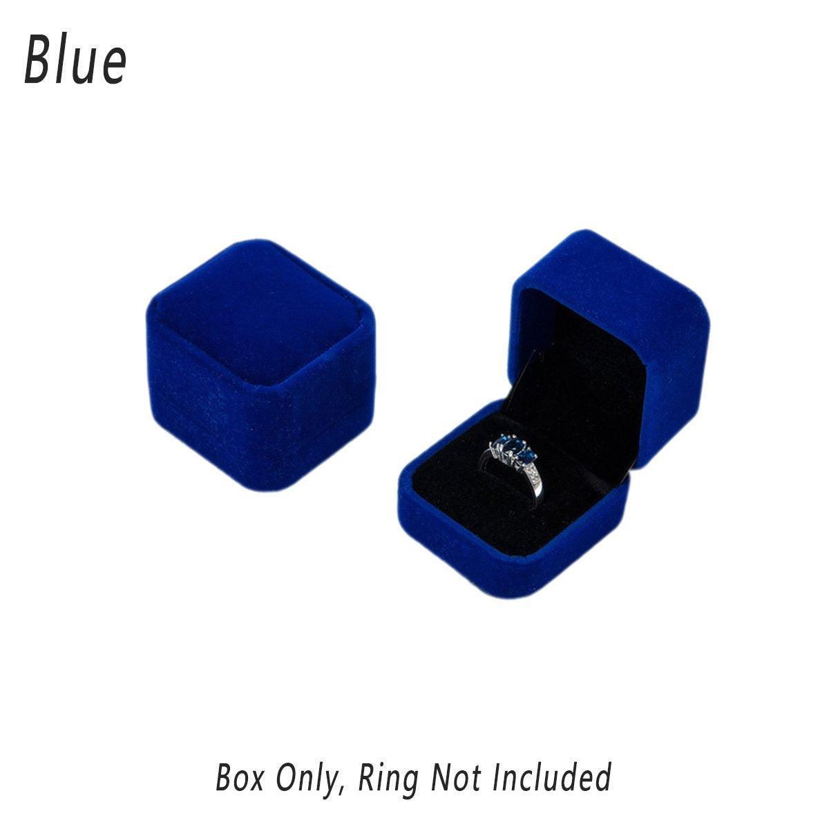 10X Flannel Ring Jewelry Earring Ring Jewelry Boxes Exquisite Gift Organizer - Apricot V528-LANNEL-BOX-10PCS-APRICOT-655724