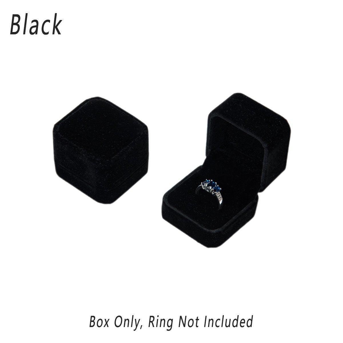10X Flannel Ring Jewelry Earring Ring Jewelry Boxes Exquisite Gift Organizer - Apricot V528-LANNEL-BOX-10PCS-APRICOT-655724