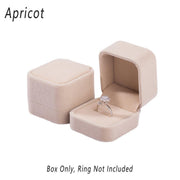 10X Flannel Ring Jewelry Earring Ring Jewelry Boxes Exquisite Gift Organizer - Apricot V528-LANNEL-BOX-10PCS-APRICOT-655724