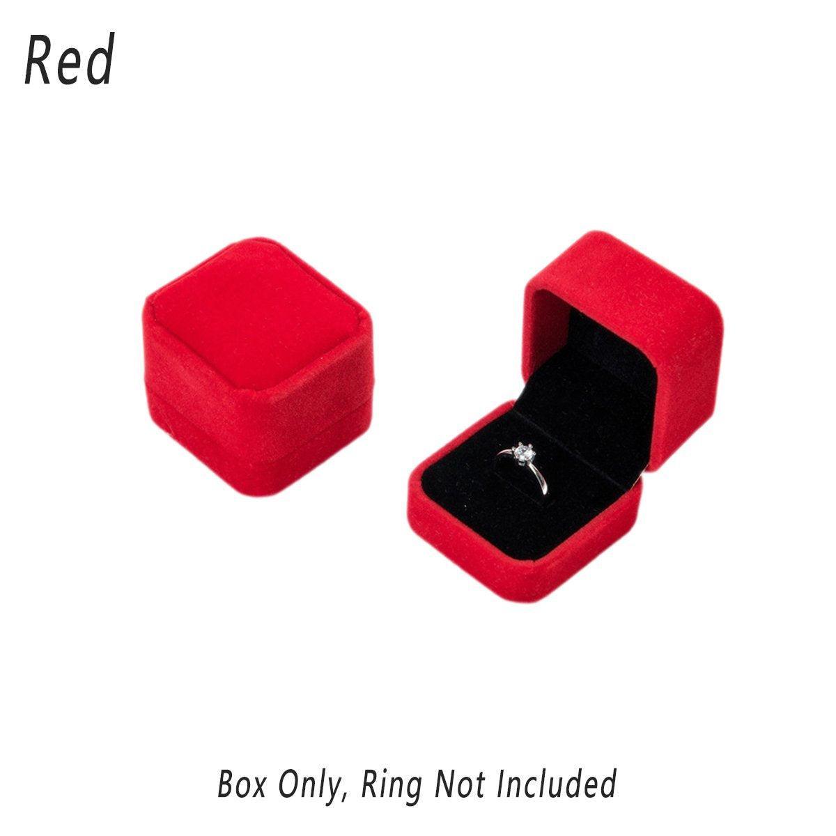 10X Flannel Ring Jewelry Earring Ring Jewelry Boxes Exquisite Gift Organizer - Pink Grey V528-LANNEL-BOX-10PCS-PINK-GREY-325621