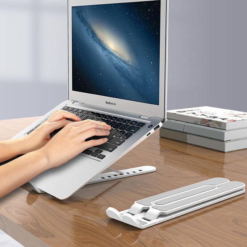 Adjustable Folding Laptop Stand for Desk Portable Tablet Holder Riser Bracket - Black V528-LAPTOPSTAND-BLACK-250049