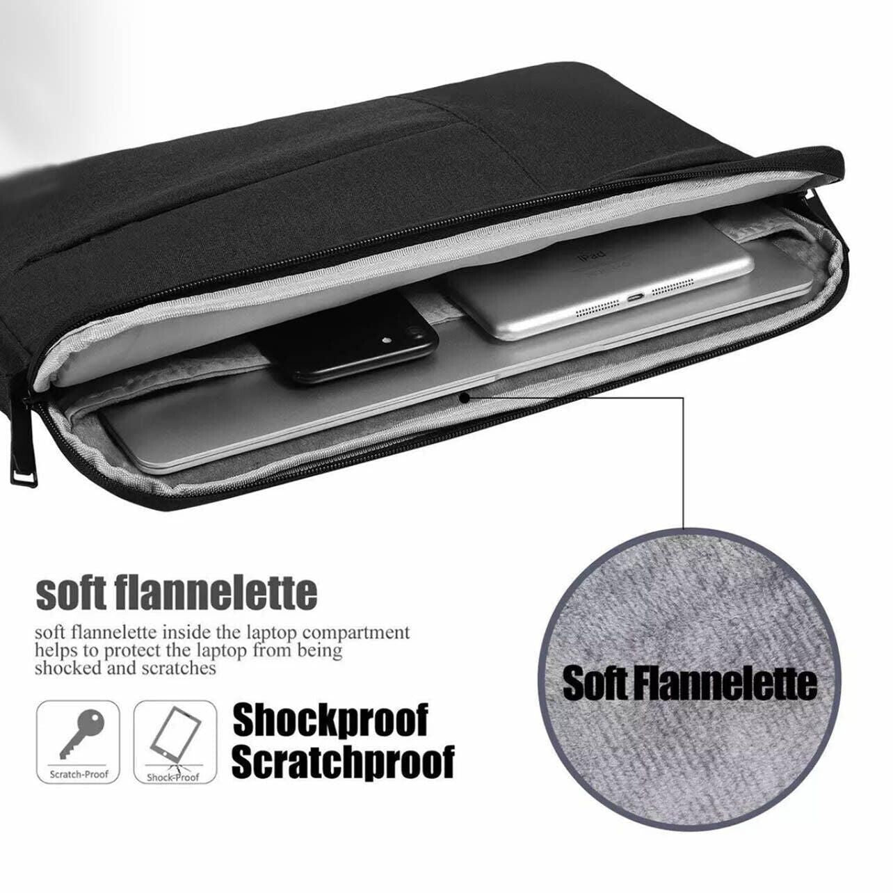 Laptop Sleeve Travel Bag Carry Case For Macbook Air Pro 15.6inch - Rose Red V528-LAPTOPTRAVELBAG15857