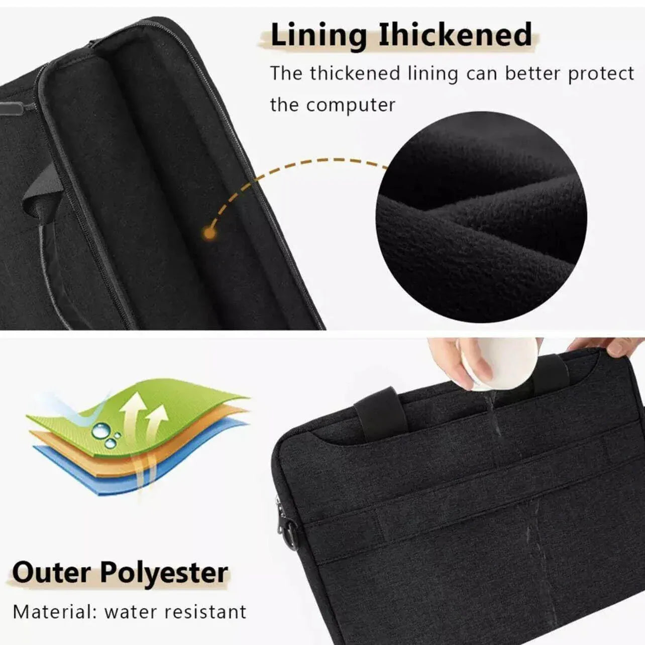 Laptop Sleeve Travel Bag Carry Case For Macbook Air Pro 15.6inch - Light Grey V528-LAPTOPTRAVELBAG55723