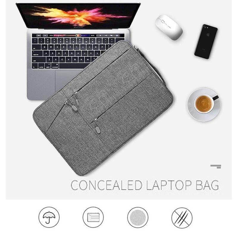 Laptop Sleeve Travel Bag Carry Case For Macbook Air Pro 15.6inch - Light Grey V528-LAPTOPTRAVELBAG55723